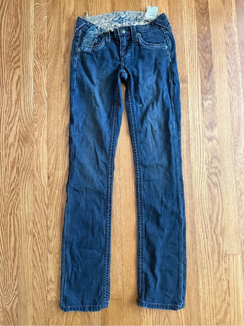 Y2K Stitch’s Maya Indian button country girl jeans 25 - Picture 3 of 11